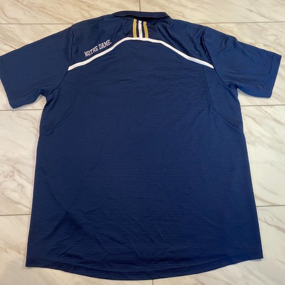 Adidas Notre Dame Fighting Irish Golf Polo Blue Climalite XL - Picture 3 of 8
